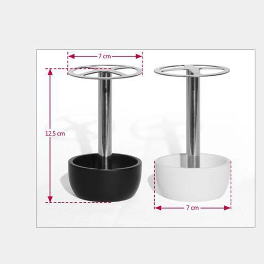 

Metal Toothbrush Holder 304 Stainless Steel Black Bathroom Countertop Organizer Storage Stand Resin Bottom Space Saving