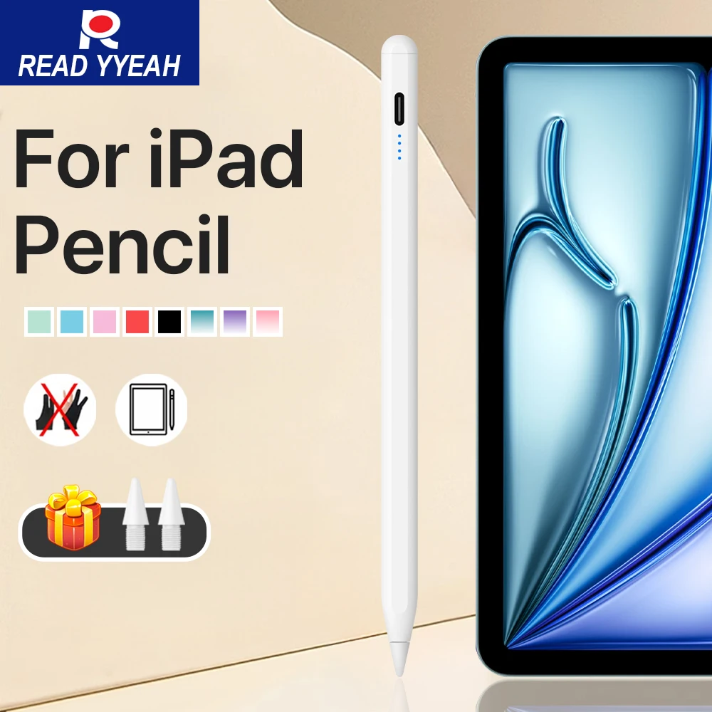 

Active Stylus Pen For Apple Pencil with LED Power, Palm Rejection Touch Pencil for 2022 2021 2020 2019 2018 iPad Accessories
