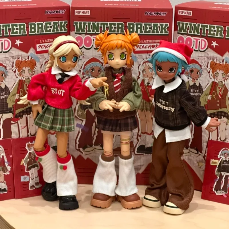 Pop Mart Peach Riot 1/8 Bjd Blind Box Winter Break Ootd Series