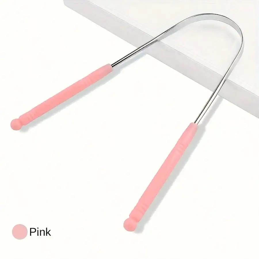 1/2/4pcs Adult U-shaped tongue scraper, stainless steel tongue scraper to reduce bad breath, Multi piece set with random colors
