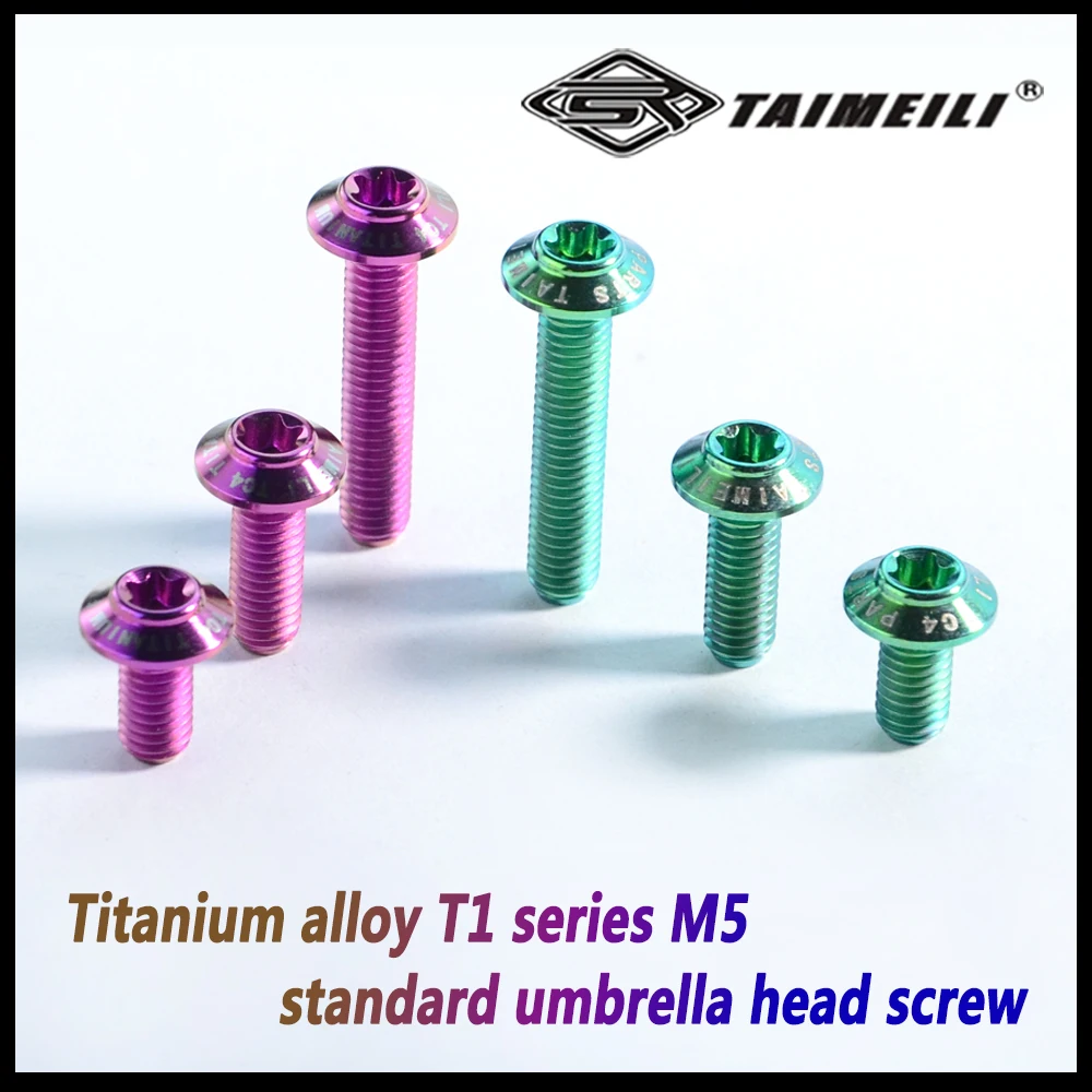 TAIMEILI titanium alloy umbrella head screw T1 series standard umbrella head M5x10-30mm motorcycle modification 1pcs