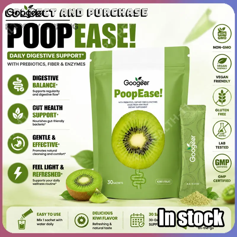 

Googeer Intestinal Care Powder with Prebiotics & Inulin Dietary Fiber Freeze-dried Kiwifruit Digestive Enzyme Blend 30 Sachets