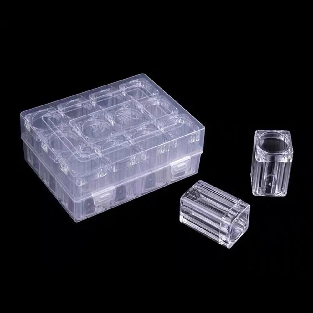 12PC Installed Roll Money Cylinder Storage Box  For Coins Storage Capsules Protection Boxes Container