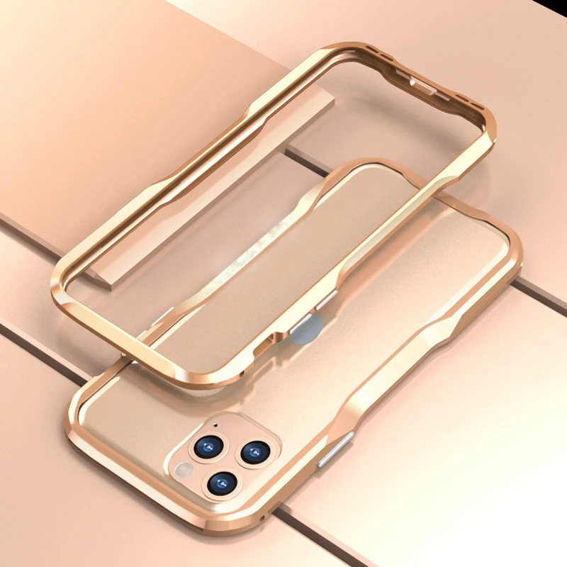Luphie Metal Bumper for iPhone 12 Pro Max 11 Case SE Aluminium Frame Protective Cover for iPhone X Xs MAX Xr 7 8 Plus Bumper