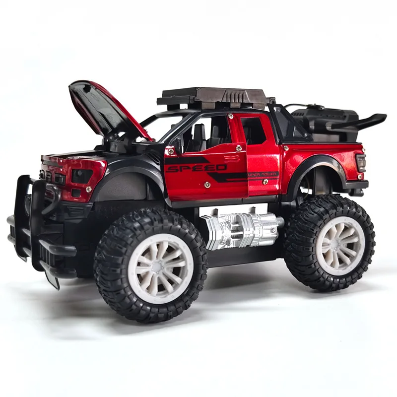 Domineering Raptor Fernbedienung 3-türiger Offroad-Pickup-Truck 1:18 Legierungsspray ferngesteuertes Auto ferngesteuertes Spielzeugauto aus Legierung