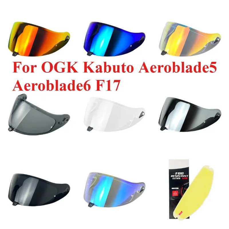 Helmet Visors for OGK Kabuto Aeroblade5 Aeroblade6 F17 Helmet Visor Lens Shield Sunscreen Windshield Uv Protection