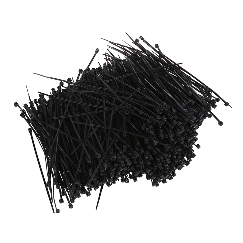 

Cable tie 1000 Pcs Black nylon Cable Zip Tie Fasten Wrap 95mm x 2mm