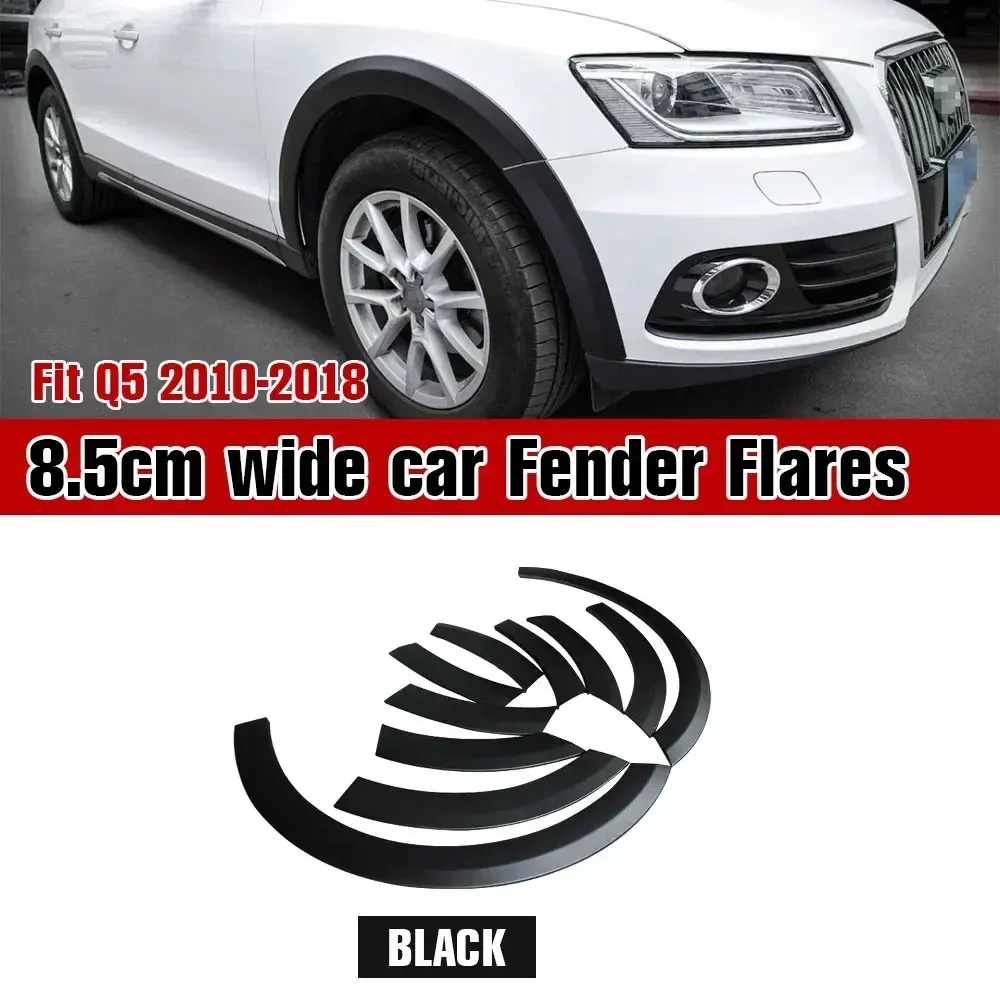 

10PCS 8.5CM Fender Flare Eyebrow Trim Strips - Anti-Scratch Wheel Arch Protector for 2010-2018 Audi Q5