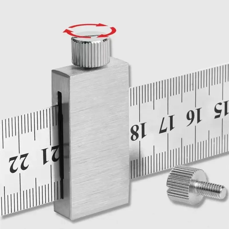 Metal Carpenter Swenson Carpentry Square Woodworking Tools Steel Ruler Positioning Limit Block Measuring Marking Gauge