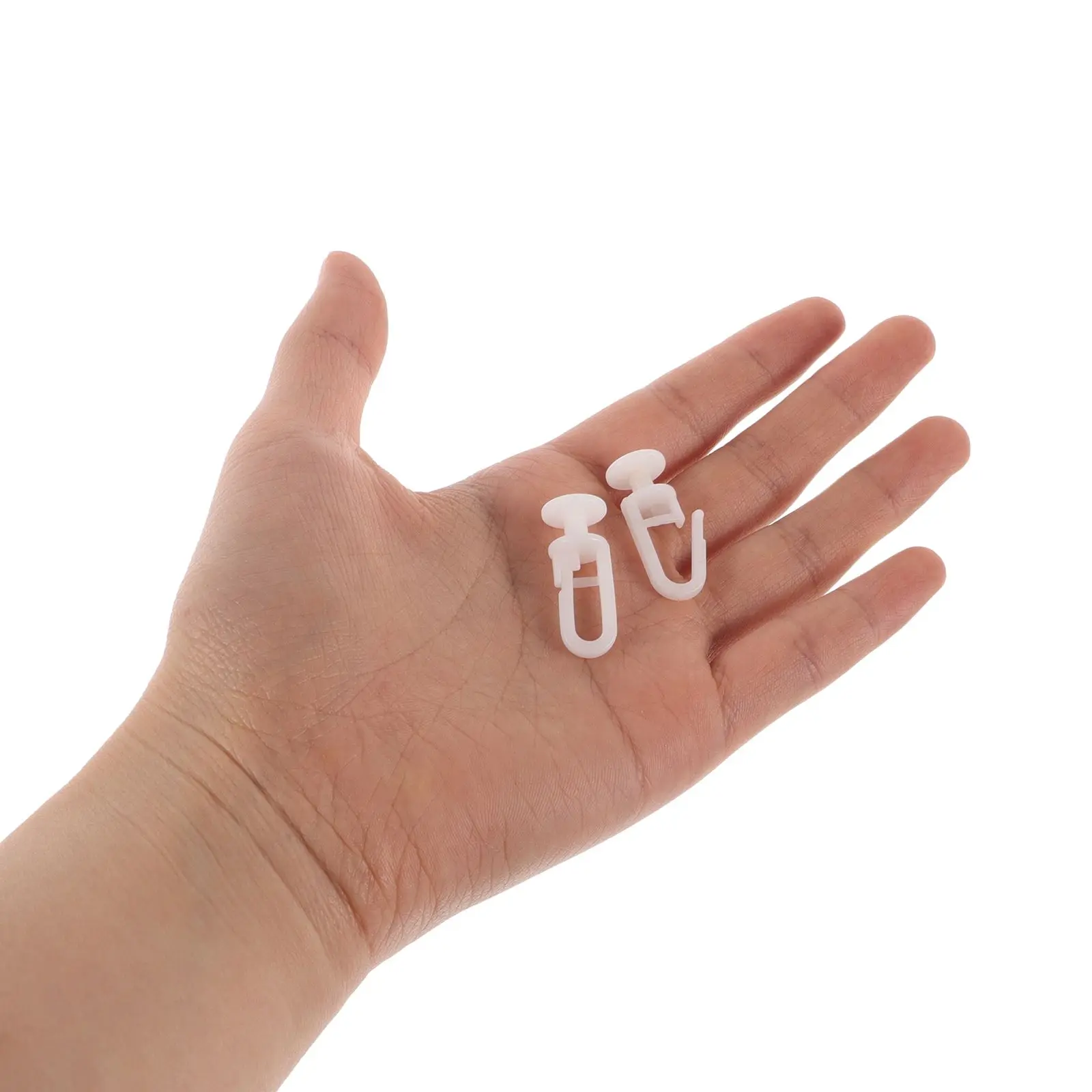 

50pcs Curtain Pulley Hooks Plastic Camper Curtain Track Clips Sliders Quiet Versatile Plastic Wide Smooth