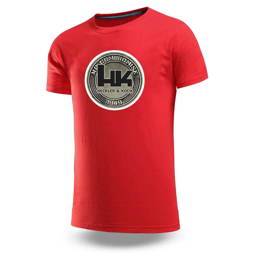 Hk Heckler Koch No Compromise Men Summer Fashion Printing T-shirt Outdoor Sports Leisure Ordinary Short Sleeve Comfortable Tops