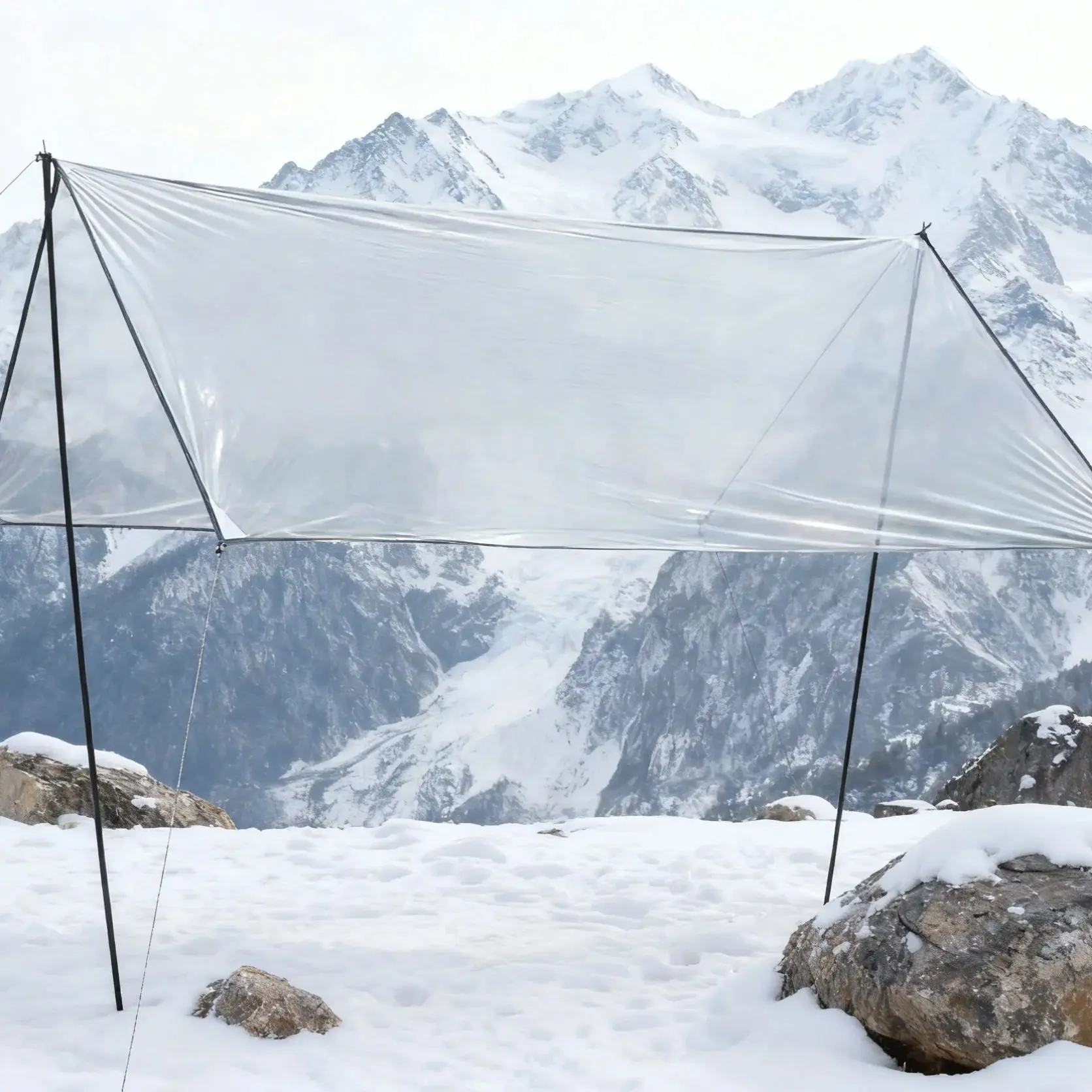Transparent Camping Tarp 10x10 Ft, Sunshine Beach Canopy, Sports Tarp Tent, Durable Outdoor Tarp for All-Weather Canopy