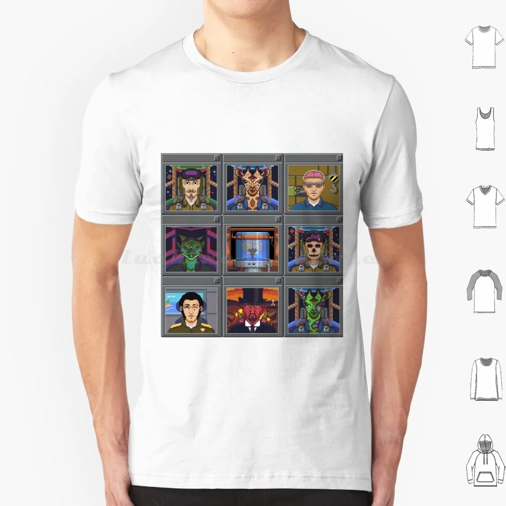 

Shmup Portraits T Shirt 6xl Cotton Cool Tee Sci Fi Games Videogames Pixelart Shmup Indiegames Vintage Retro Space