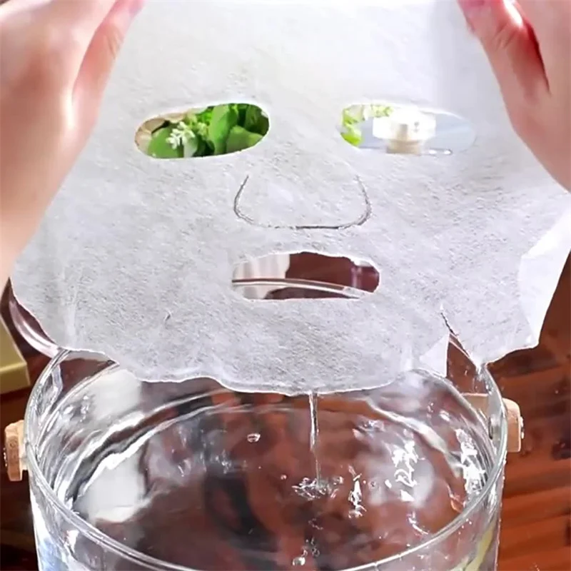 500/100개 페이스 마스크 종이 일회용 페이셜 마스크 시트 페이셜 케어 습식 압축 뷰티 도구 뷰티 살롱 스킨 케어 도구