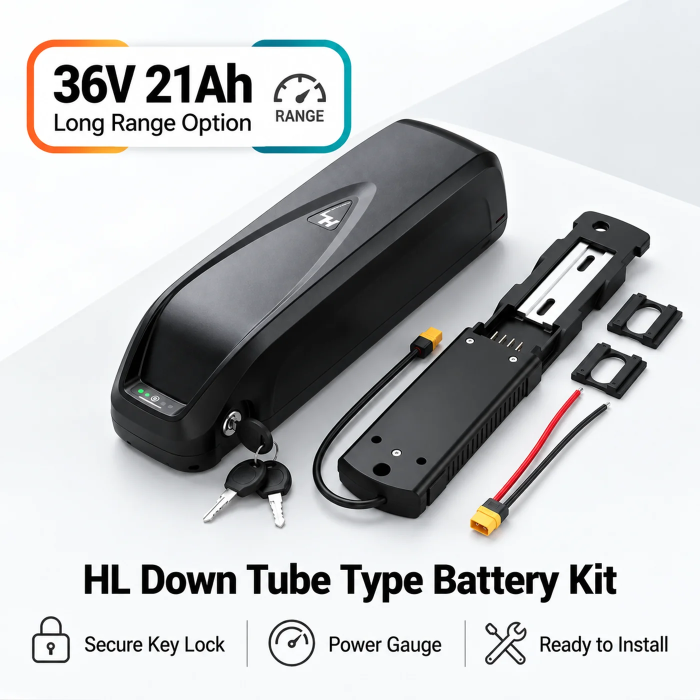 Bicicletta elettrica pieghevole, batteria originale Hailong 36V 21Ah per motore Bafang BBS02 BBS03 BBSHD 250W 350W 470W 500W 550W 750W 1000W + caricabatterie, consegna rapida e senza tasse.