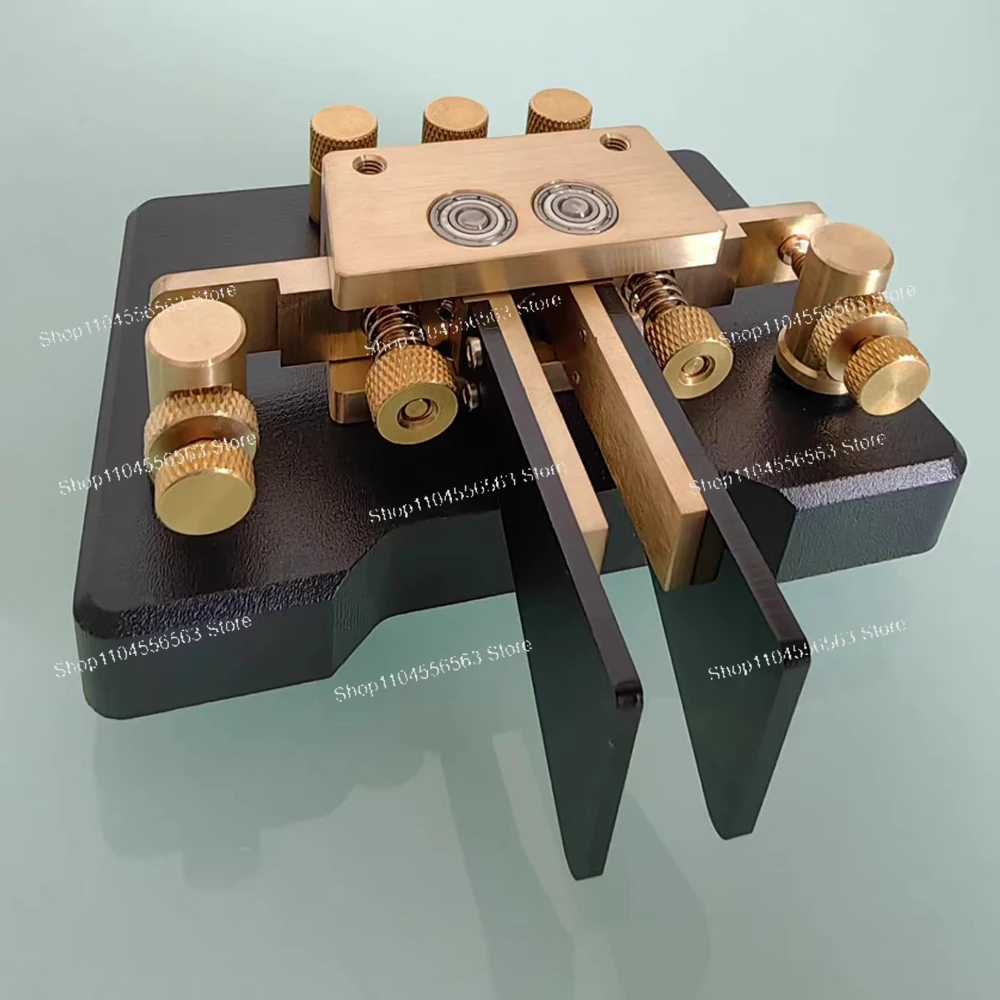 MK - 03 Heavy - Duty Brass CW Morse Code Key for Ham Radio – Adjustable Telegraph Key with Pure Silver Contacts