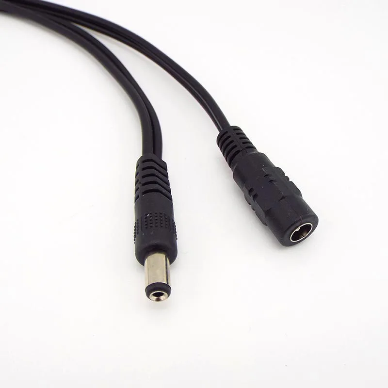 DC 1 Male to 2 Female 2 Male 2 Way Power Adapter Cable 5.5mmx2.1mm Splitter Connector Plug Extension V27