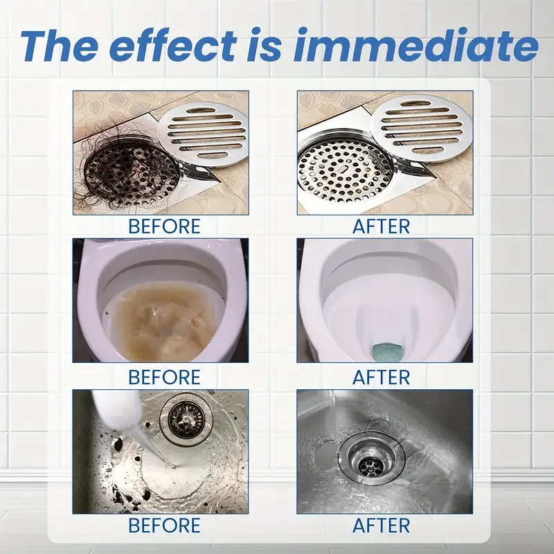 عامل تجريف الأنابيب 100 مل - فتح سريع، القضاء على الرائحة، تذويب الشحوم، آمن للمصارف والأنابيب، بيئيًا