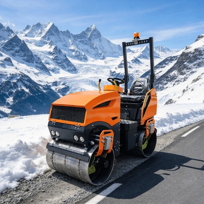 1 Ton Heavy Duty Petrol Walk Behind Roller Road Roller Compactor Hydraulic Asphalt Paving Equipment for Highway Projects Use