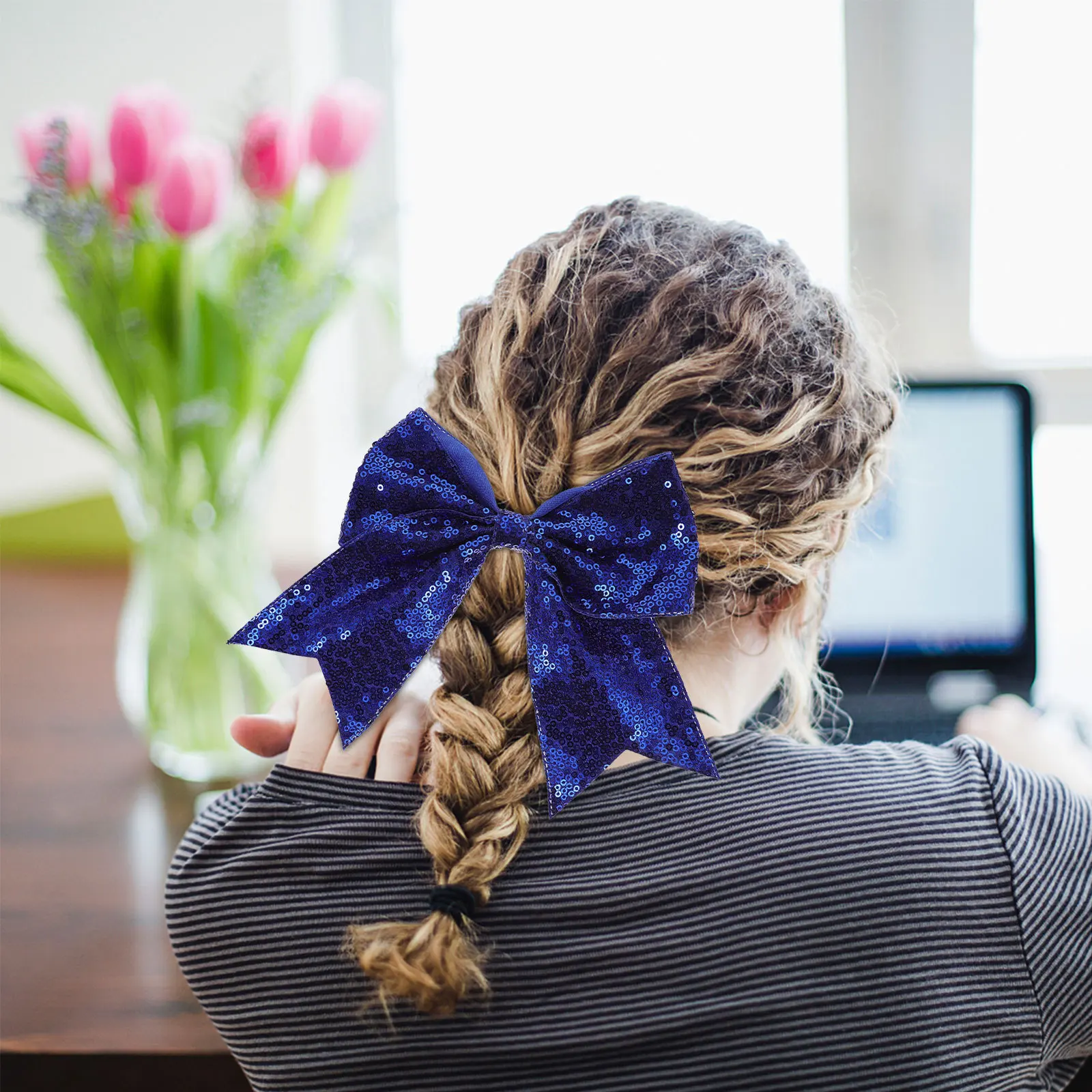 

2 шт., эластичные резинки для волос с бантом, резинки для волос с бантом, держатели для хвоста, мягкие эластичные аксессуары для волос, держатель для хвоста