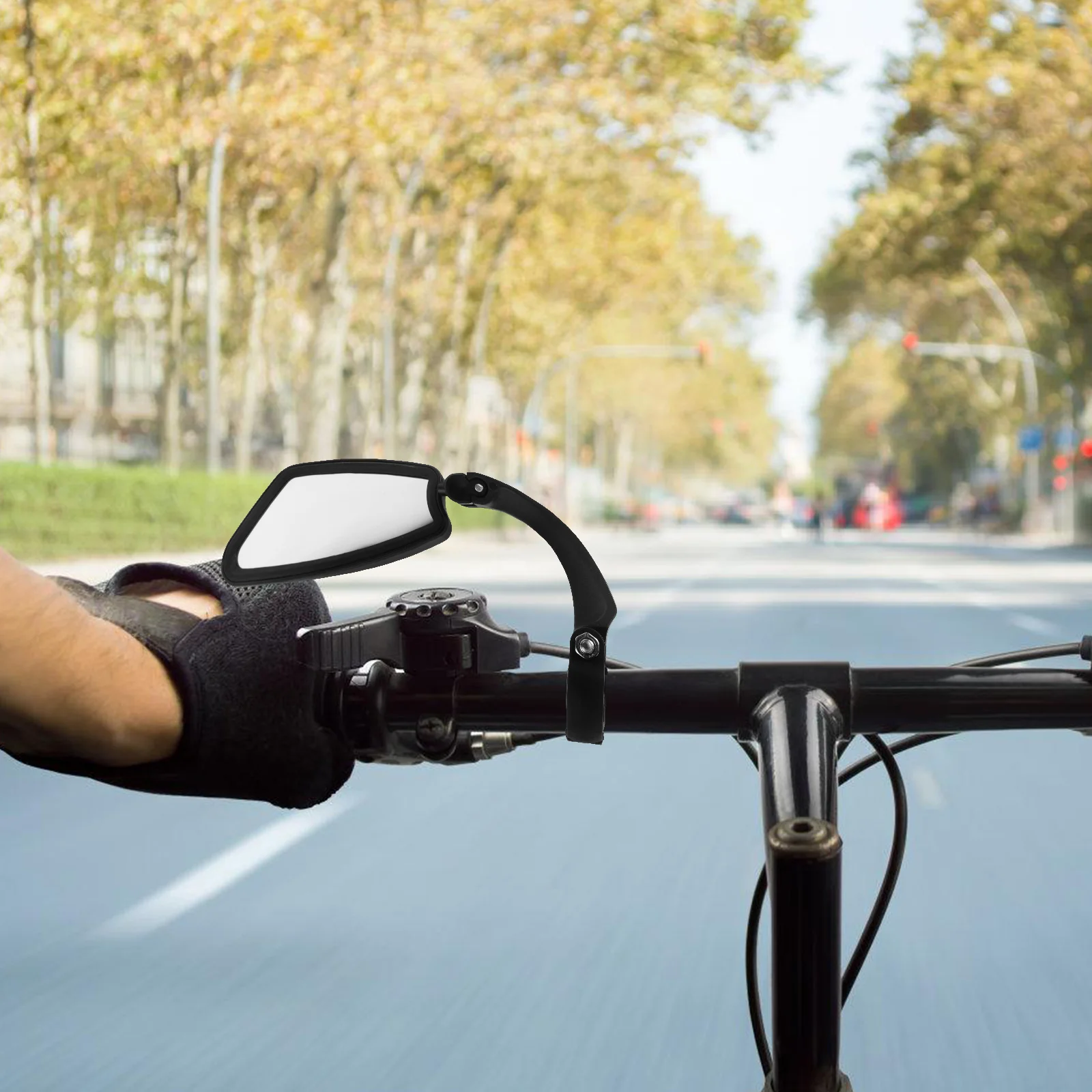 

Hd Bike Rear View Mirror Adjustable Sturdy Lightweight for Bicycle Handlebar Mount Electric Tricycle Cycling Travel