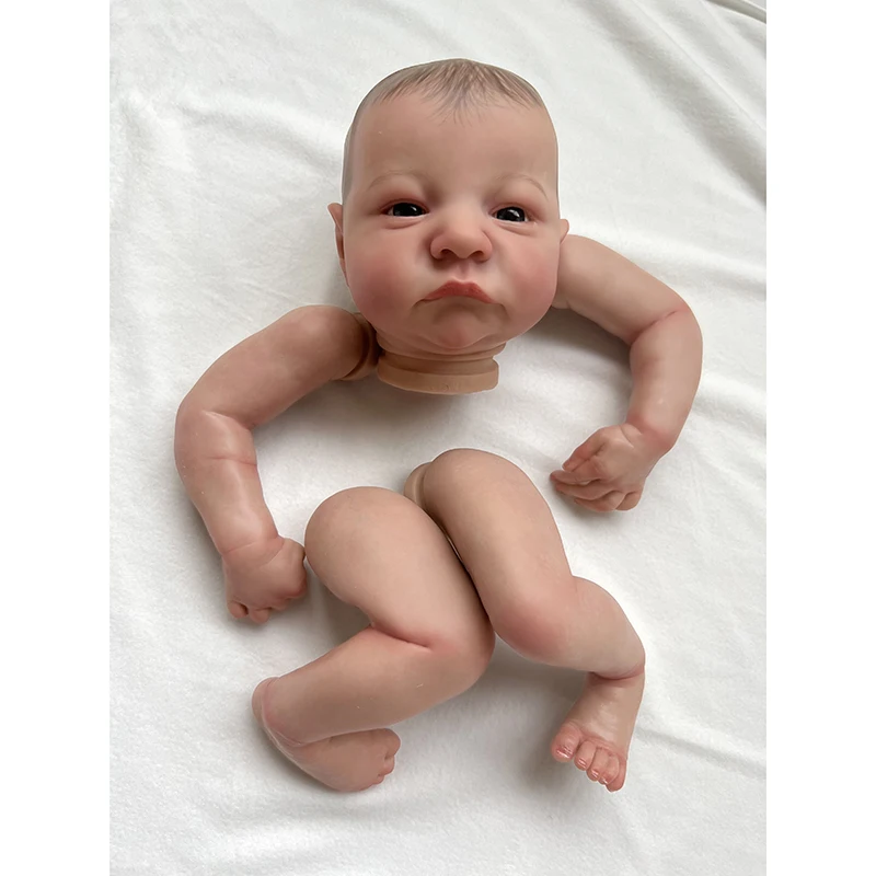 19 Inches Painted DIY Doll Kit Reborn Baby Levi Soft Vinyl DIY Doll Parts