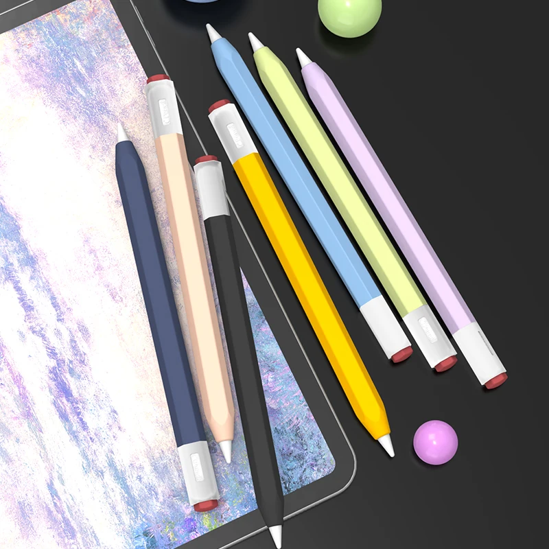Pencil Case for Apple Pencil Pro and Pencil 2nd 1st USB-C Generation Tablet Stylus Protective Cover Soft Silicone Shockproof