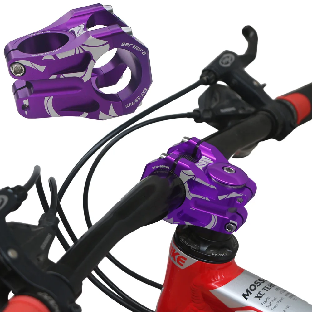 Mountain Bike Handlebars Purple Skeleton Risers Speedy Ultra Short Handlebars 31.8*35mm Bike Accessories