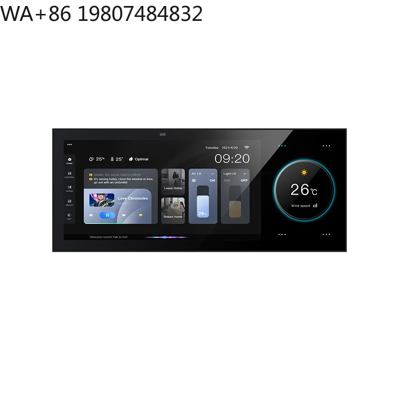 8 Inch EU Version Smart Home Wall Central Screen Zigbee Voice Control Background Music Multi-scene Automation Switch Panel