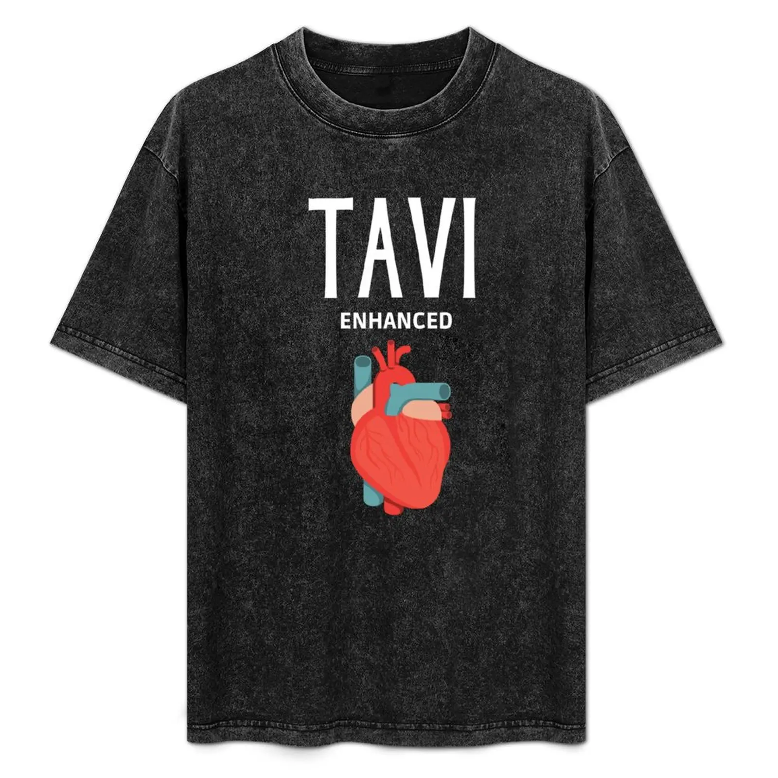 TAVI Enhanced - Transcatheter aortic valve implantation (White Text) T-Shirt summer top vintage hippie clothes mens t shirts