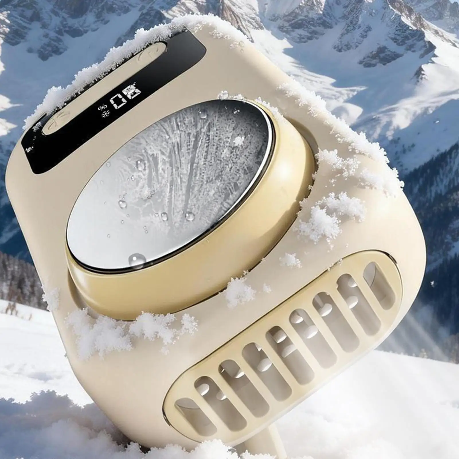 Portable Clip Fan Portable Rechargeable LED Display Device Rechargeable Wearable Personal Fan For Men Camping Outdoor Indoor