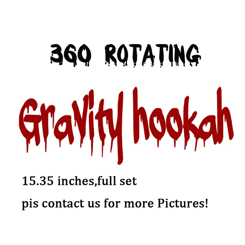 2025 Kaca Putar G-vity Air OEM Kustom 360 Gravitasi Hookah Gravitasi Hookah Set Lengkap Shisha Sempurna 5 Bagian Hookah