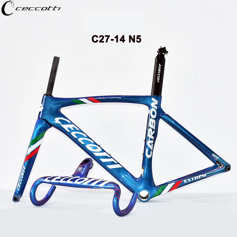 CECCOTTI RF27 Model Chameleon Color Carbon Road Bike Frame Full Hidden Cable Disc Brake Bicycle Frameset