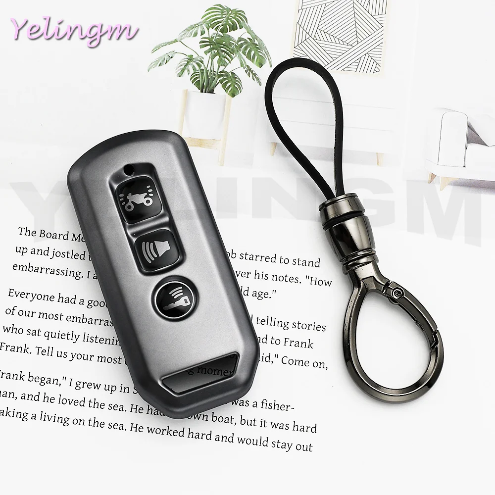 For Honda Forza 250 350 X-ADV 750 SH150i SH300 150 PCX 125 SH125 JpADV150 Gun Grey TPU Auto Shell Fob Car Remote Key Case Cover
