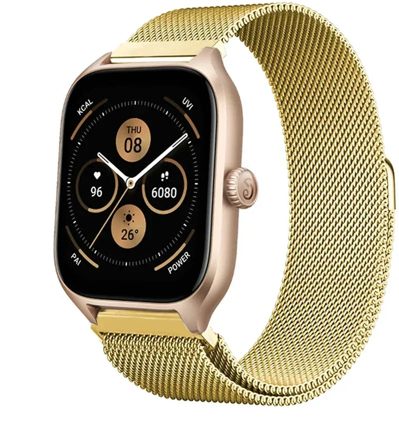 Миланский ремешок 20 мм/22 мм для Amazfit GTS/2/2e/3/4/GTS2 Mini/GTR 47 мм/GTR2/3/4/Pro stratos, металлический браслет Amazfit bip 3 pro, ремешок