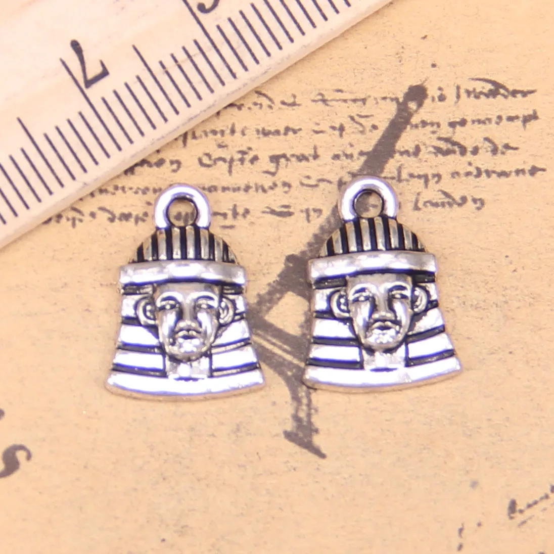 145pcs Jewelry Charms Egyptian King Tut 16x11mm Antique Silver Plated Pendants Making DIY Handmade Tibetan Silver Jewelry