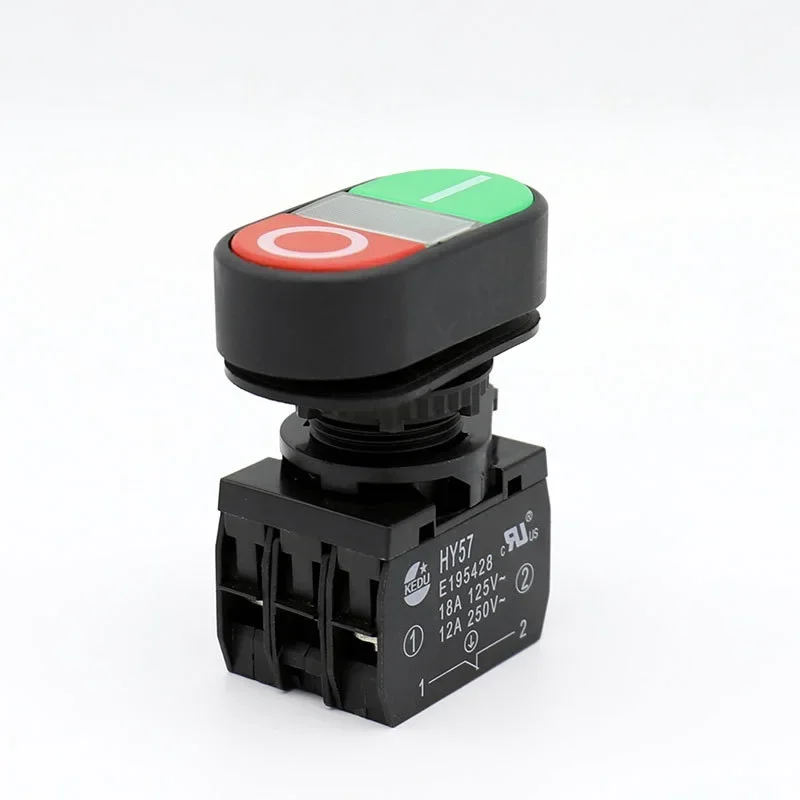 kedu HY57 Industrial Electrical Pushbutton Push Button Switches with Power Off Function, 250V/12A, 125V/18A