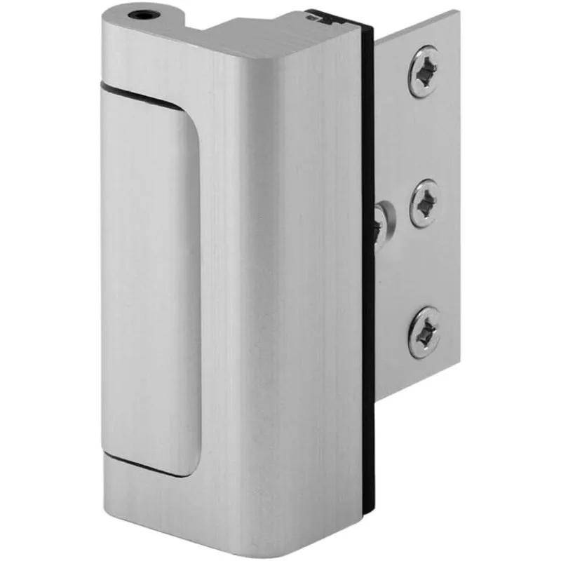 Defender Security Satin Nickel U 10827 Door Reinforcement Lock Add Extra, High Security to Your Home and Prevent Unauthorized