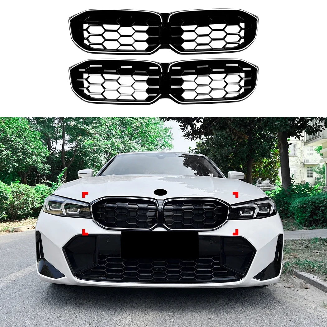 

Car Front Racing Grill Accessories LED Light Kidney Grille For BMW 3 Series G20 G21 2023+ Body Kits