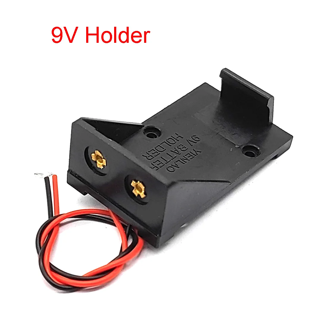 Produktbild von 9V Battery Holder Mit Schalter – 5 Stück, Inkl. DC-Stecker & Krokodilklemmen, Für Arduino & LED-Projekte