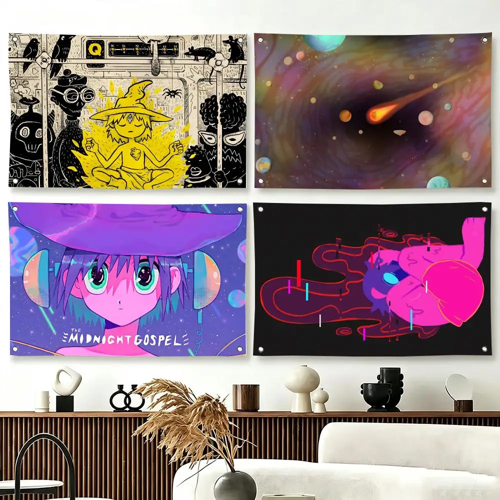 Adult Cartoon T-The Midnight Gospel Flags  For Living Room Home Dorm Decor Wall Outdoor Camping Party Banner Gifts