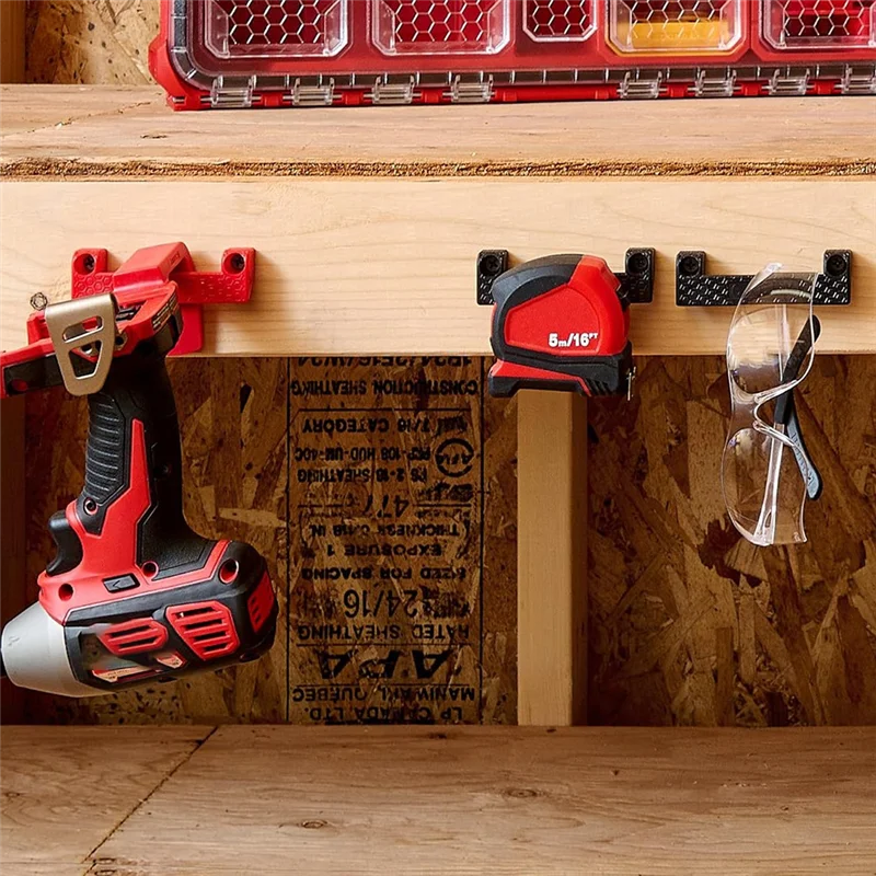 A70P Tape Measure Holder Tool Storage For Garage Organization Tool Holder For Power Tool On Ladder, Work Bench 4 PCS
