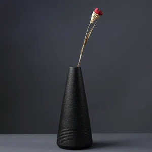 Vas keramik kecil, dekorasi rumah kerajinan dekorasi desktop, vas kecil hitam dekorasi Jepang sederhana 8 vas jepang dengan penjualan terbaik - №