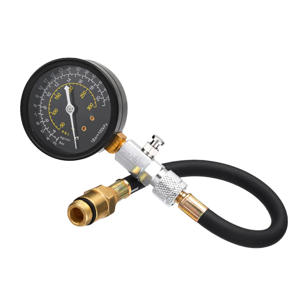 0-300 PSI Compression Tester For Engine Diagnosis 13*8*6.3cm Includes Hoses And Adapters Metal And Plastic Components