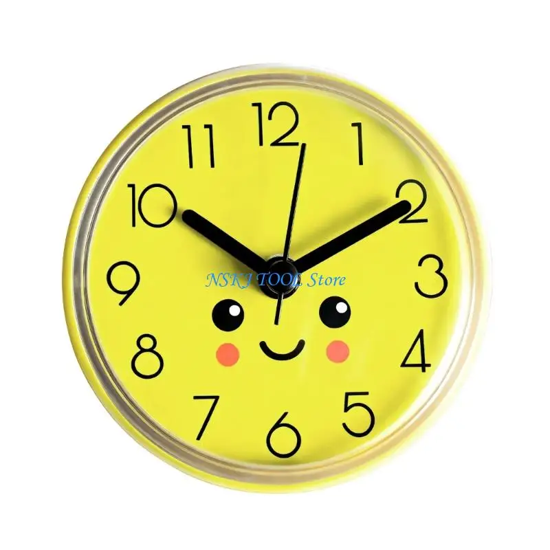 L8RC Modern Mini Wall Clock Anti Fog Design High Precisions Accurate Movement Battery Operated For Bathroom Bedroom Classroom
