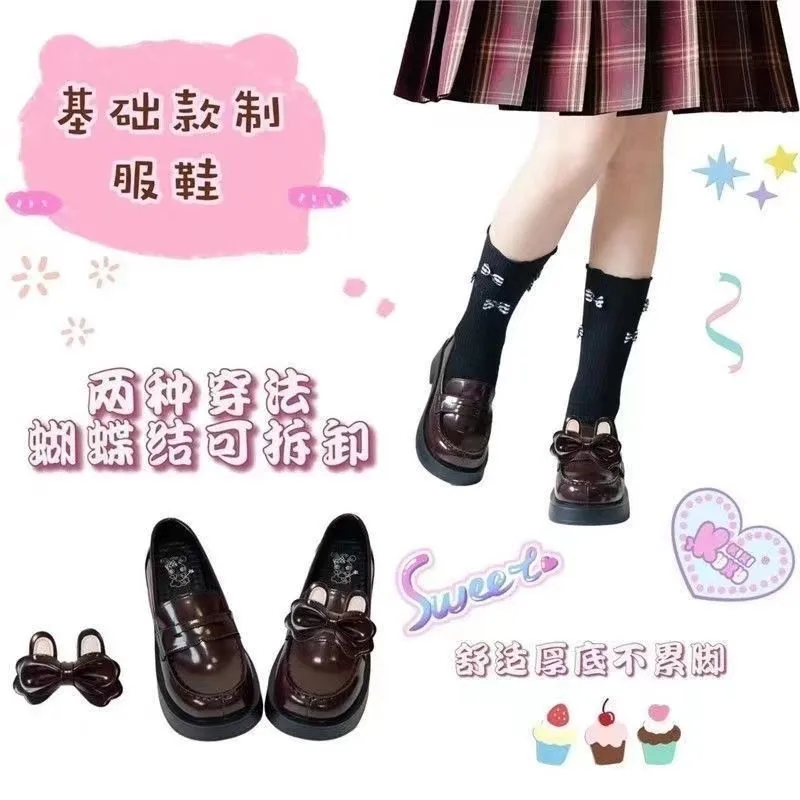 حذاء مسطح بفيونكة نسائية لربيع وخريف 2025 | منصة مكتنزة وتصميم سهل الارتداء | أحذية كاجوال لطيفة للطلاب على الموضة الكورية #1