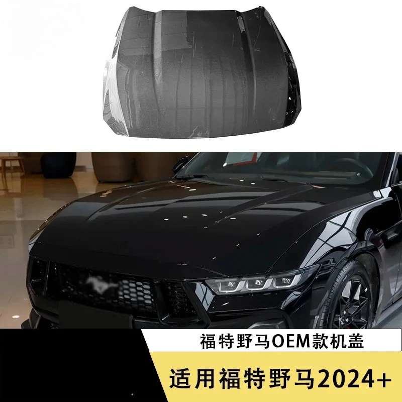 Apply2024 + Ford Mustang Carbon Fiber Cover Mustang Original Hood Modified Headcover