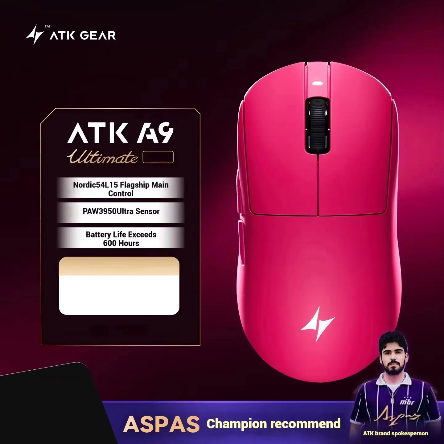 Atk Dragonfly A9 Drahtlose Bluetooth-Maus Gaming Ergonomischer Computer Büro Drei-Modus Star Flash Edition Maus Junge Geburtstagsgeschenk