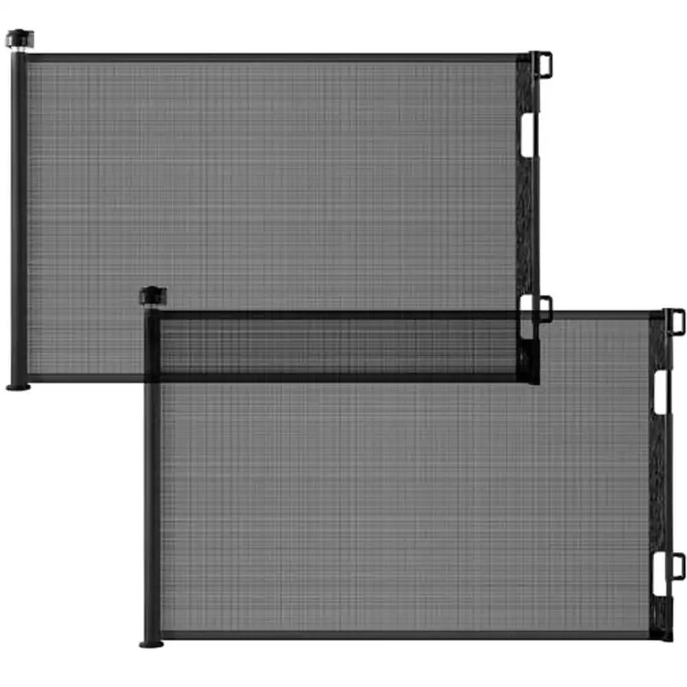 2 pak kasa tangga pintu bayi dapat ditarik masuk pagar anjing lebar Kit Keselamatan Anak mudah dipasang 55 "x 33" bahan lembut tinggi bening