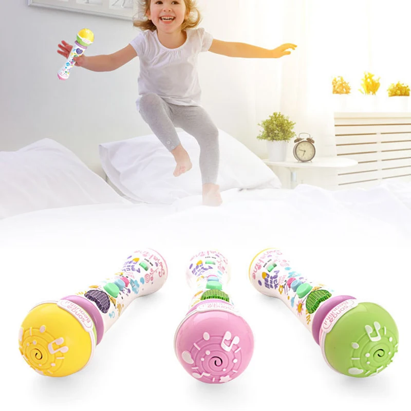 Children's Multi-functional Microphone Early Learning Music Toys With Sound Light Machine Karaoke Singing Toy Kids Birthday Gift